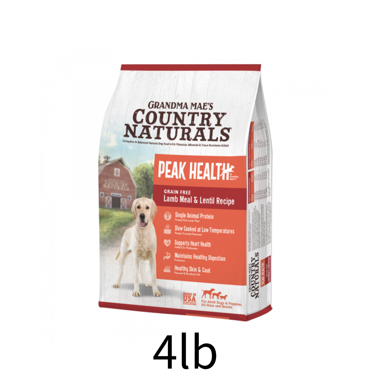 Country Naturals | 無穀物羊肉全犬種護膚狗乾糧 - 4lb