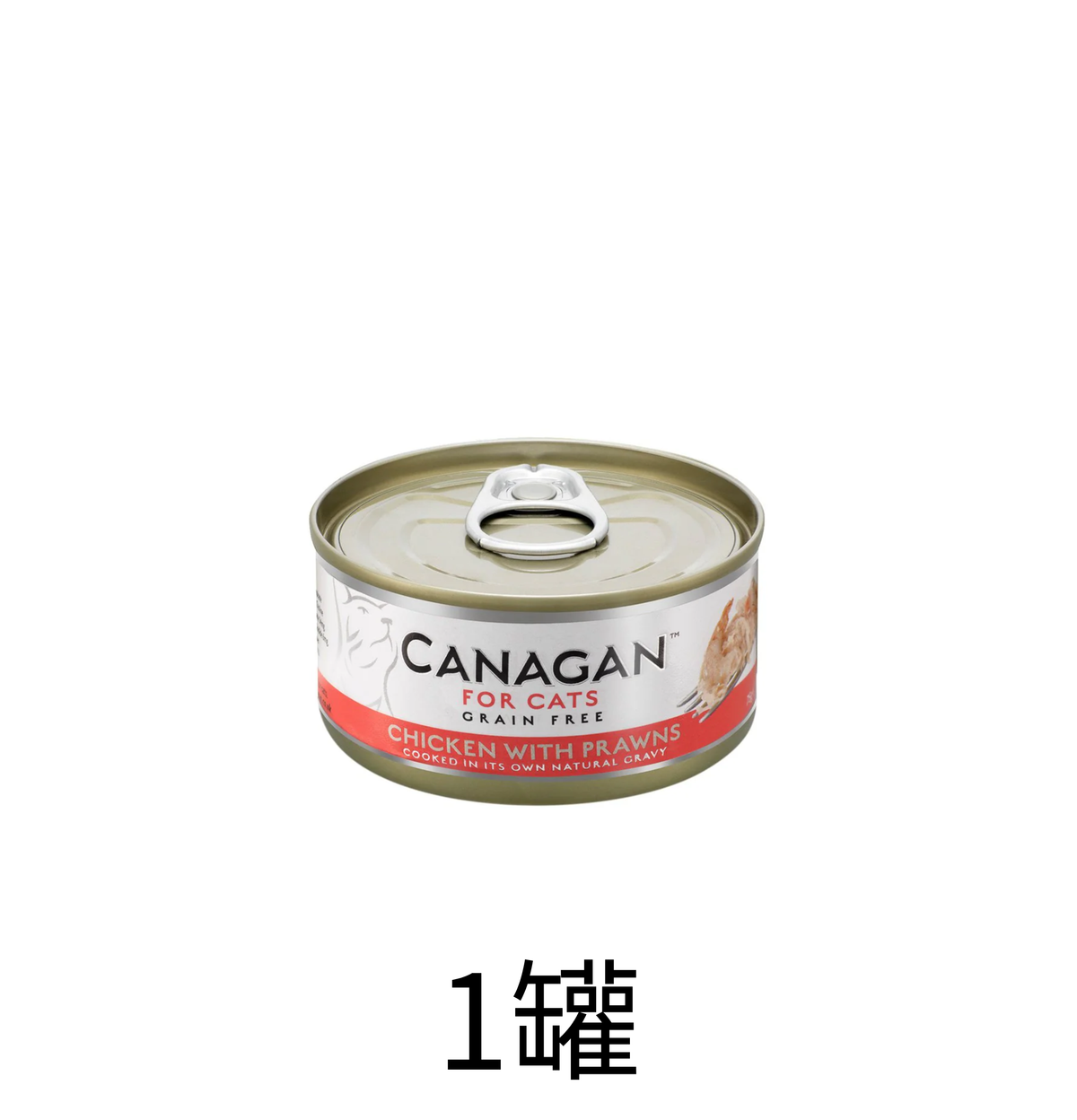 Canagan | 無穀物雞肉+蝦肉貓罐頭75g x1罐