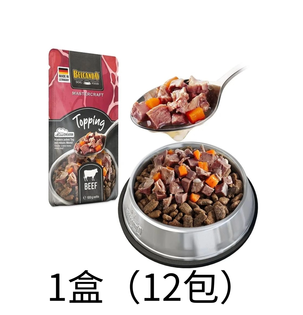 leonardo-belcando-dog-food-mastercraft-toppings-beef-with-carrots-1盒(12包) - Lantau Pet