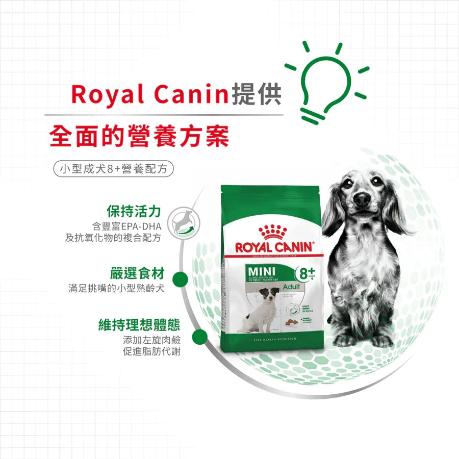 Royal Canin | 小型成犬8+ Mini Adult 狗乾糧 8kg