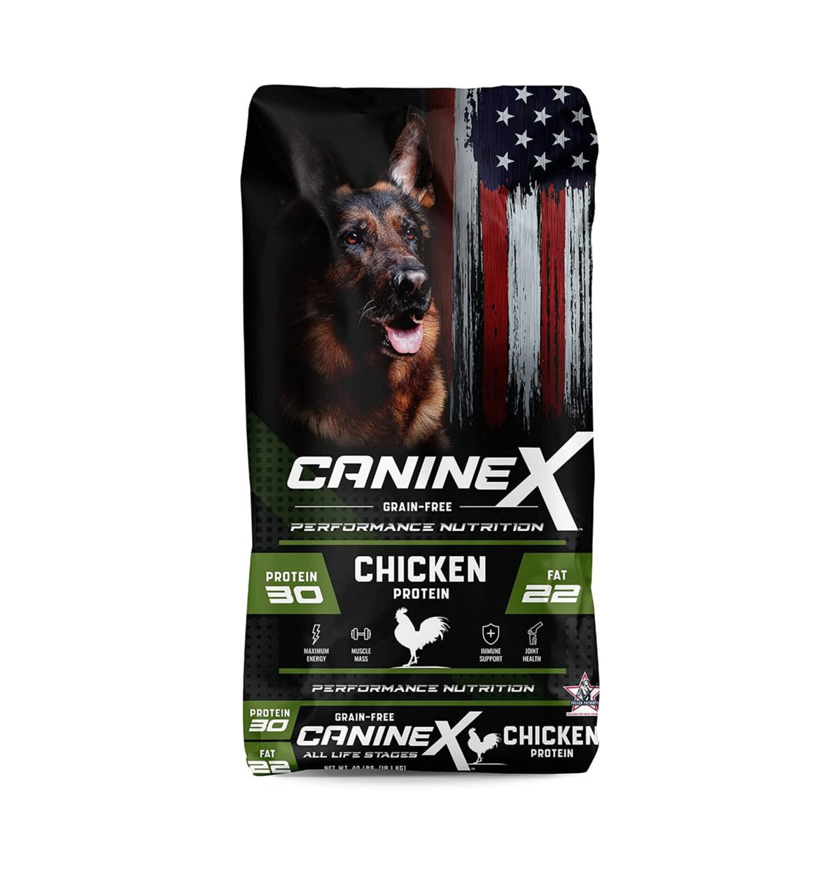 Canine X | 無穀物雞肉及蔬菜成犬配方狗乾糧 40lb