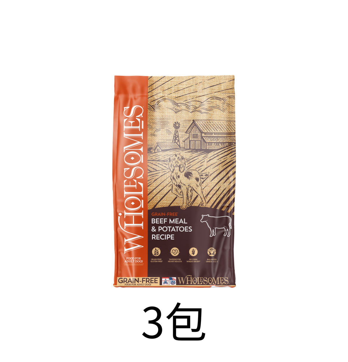 Sportmix | Wholesome 無穀物牛肉+馬鈴薯狗乾糧 35lb - 3包
