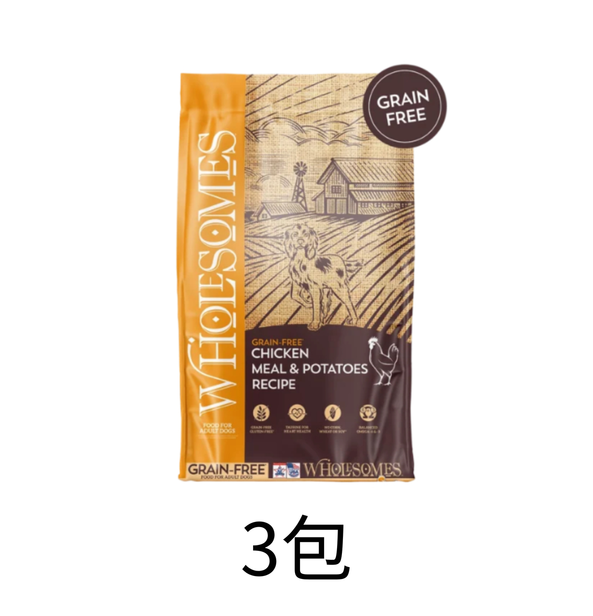 Sportmix | Wholesome 無穀物雞肉+馬鈴薯狗乾糧 35lb - 3包
