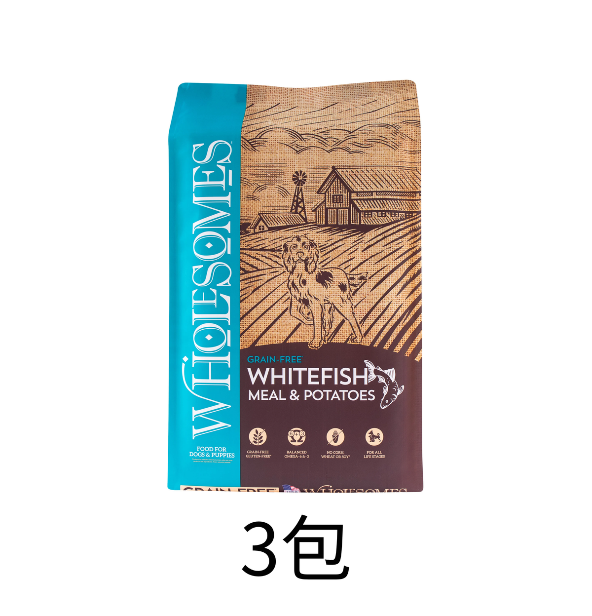 Sportmix | Wholesome 無穀物白魚+馬鈴薯狗乾糧 35lb - 3包