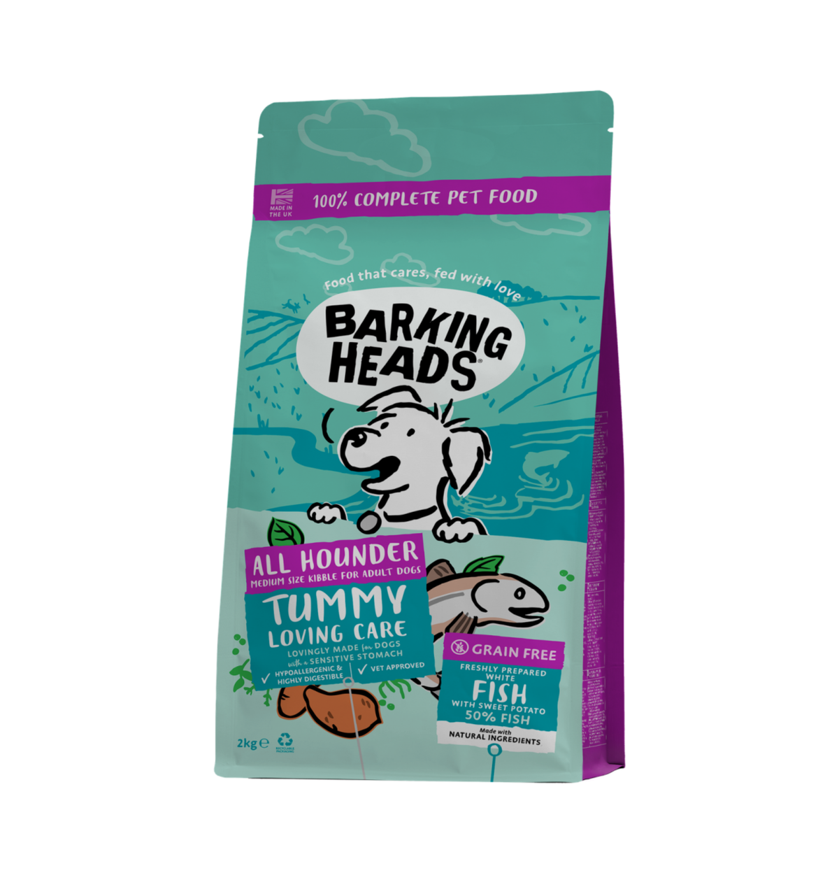 Barking Heads | 無穀物智者之選全天然深海魚成犬狗乾糧（藍色）6kg（2kg x 2）