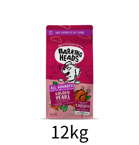 Barking Heads | 老友之選全天然老犬乾糧（深紅色）12kg