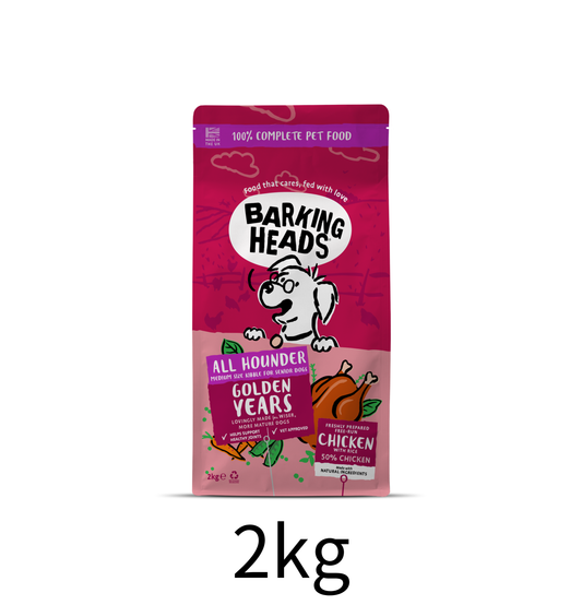 Barking Heads | 老友之選全天然老犬乾糧（深紅色）2kg