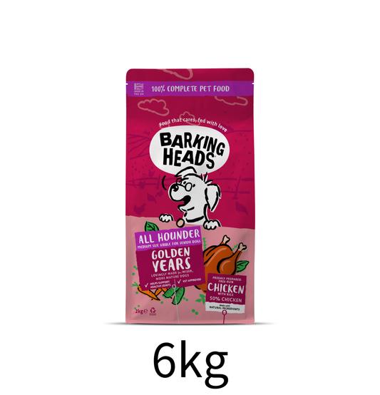 Barking Heads | 老友之選全天然老犬乾糧（深紅色）6kg（2kg x 2）