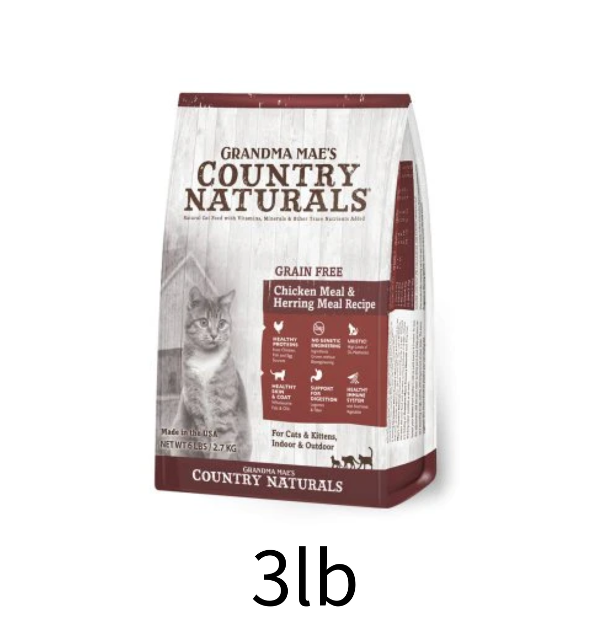 Country Naturals | 無穀物低敏雞+魚貓乾糧