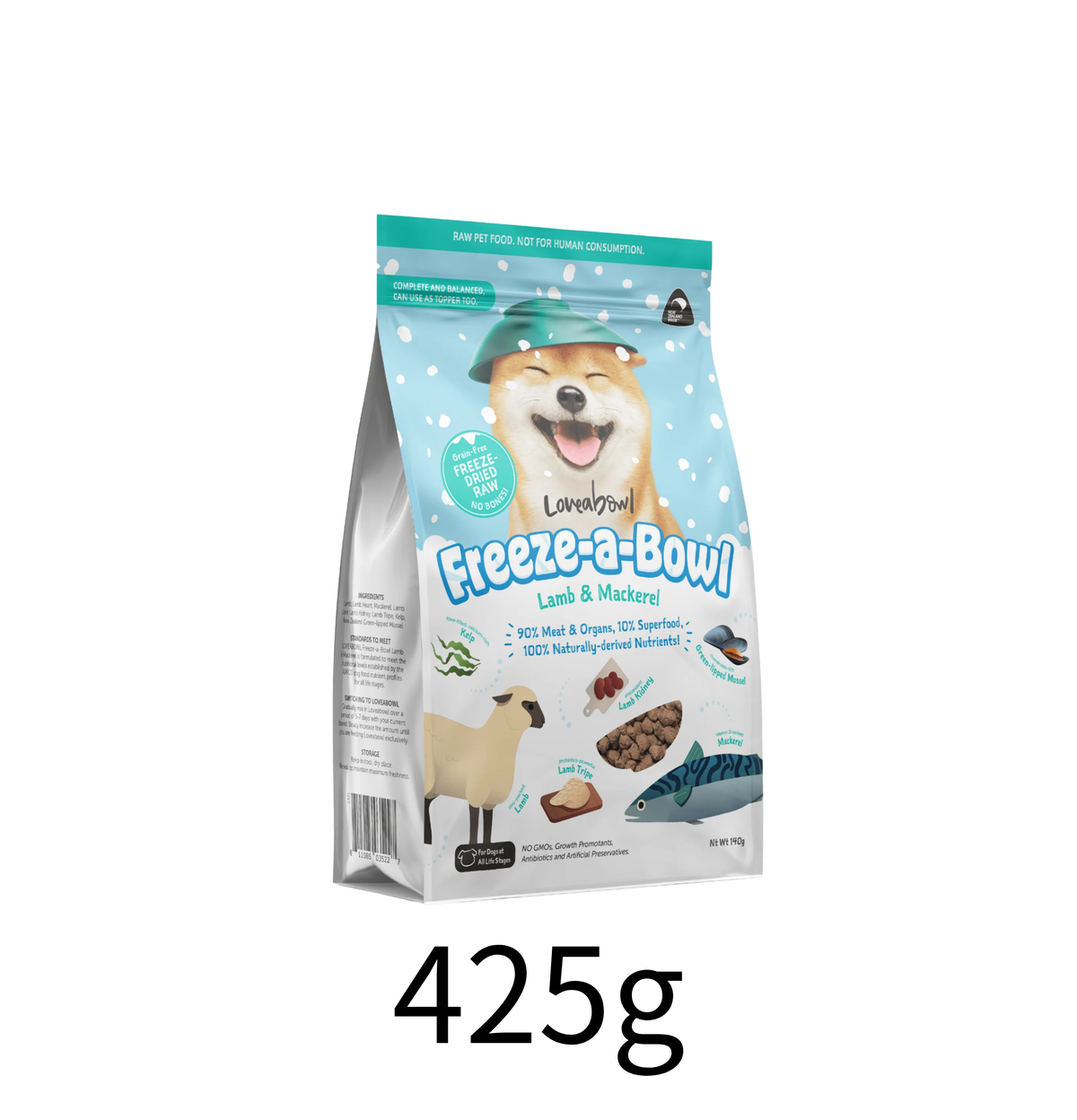 Lovewabowl | 心郁郁凍乾主食糧系列 - 無穀物羊肉+鯖魚海洋狗乾糧- Lantau Pet