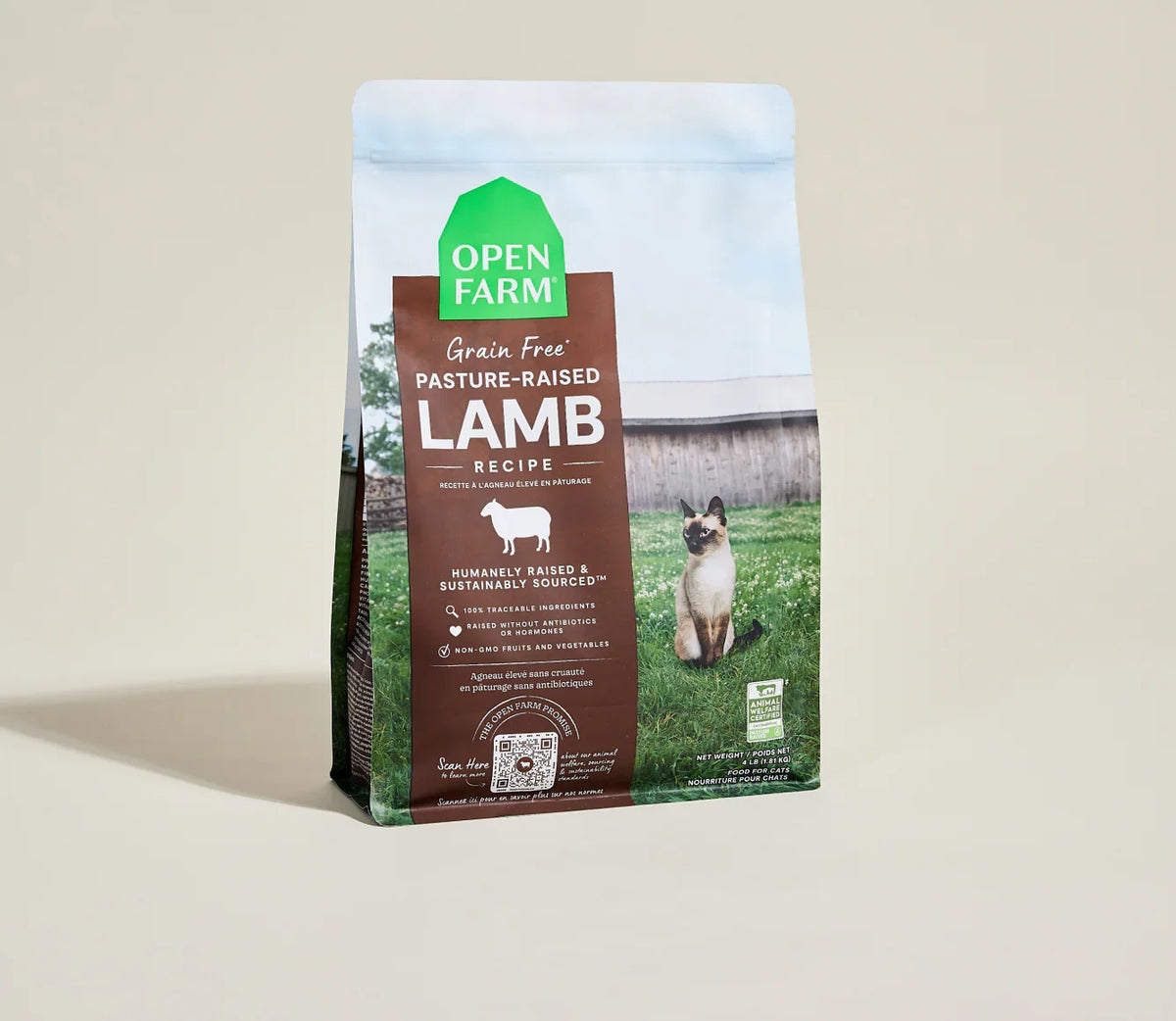 Open Farm | 無穀物羊肉蔬菜配方貓乾糧 8lb