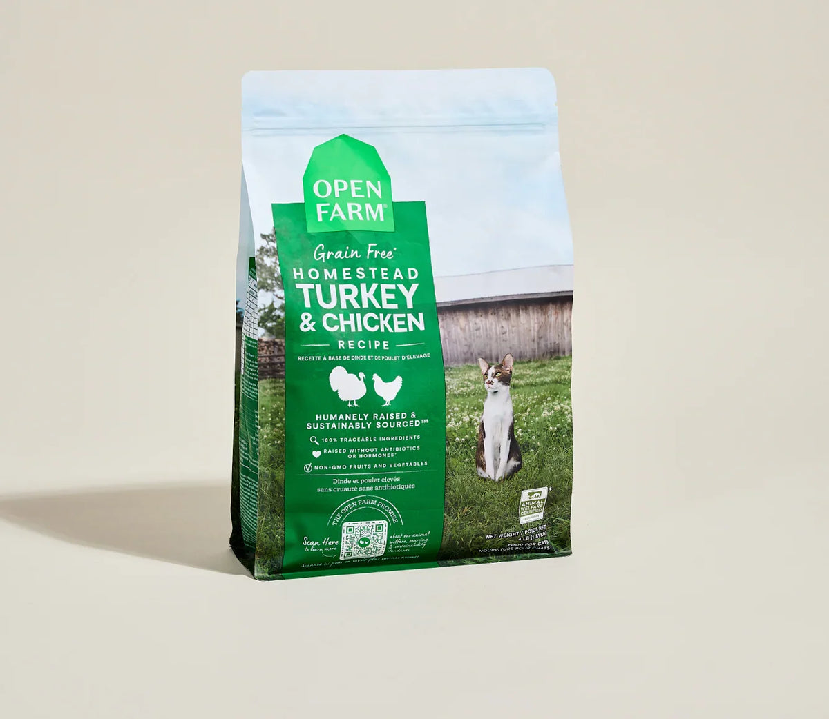 Open Farm | 無穀物火雞走地雞配方貓乾糧 4lb