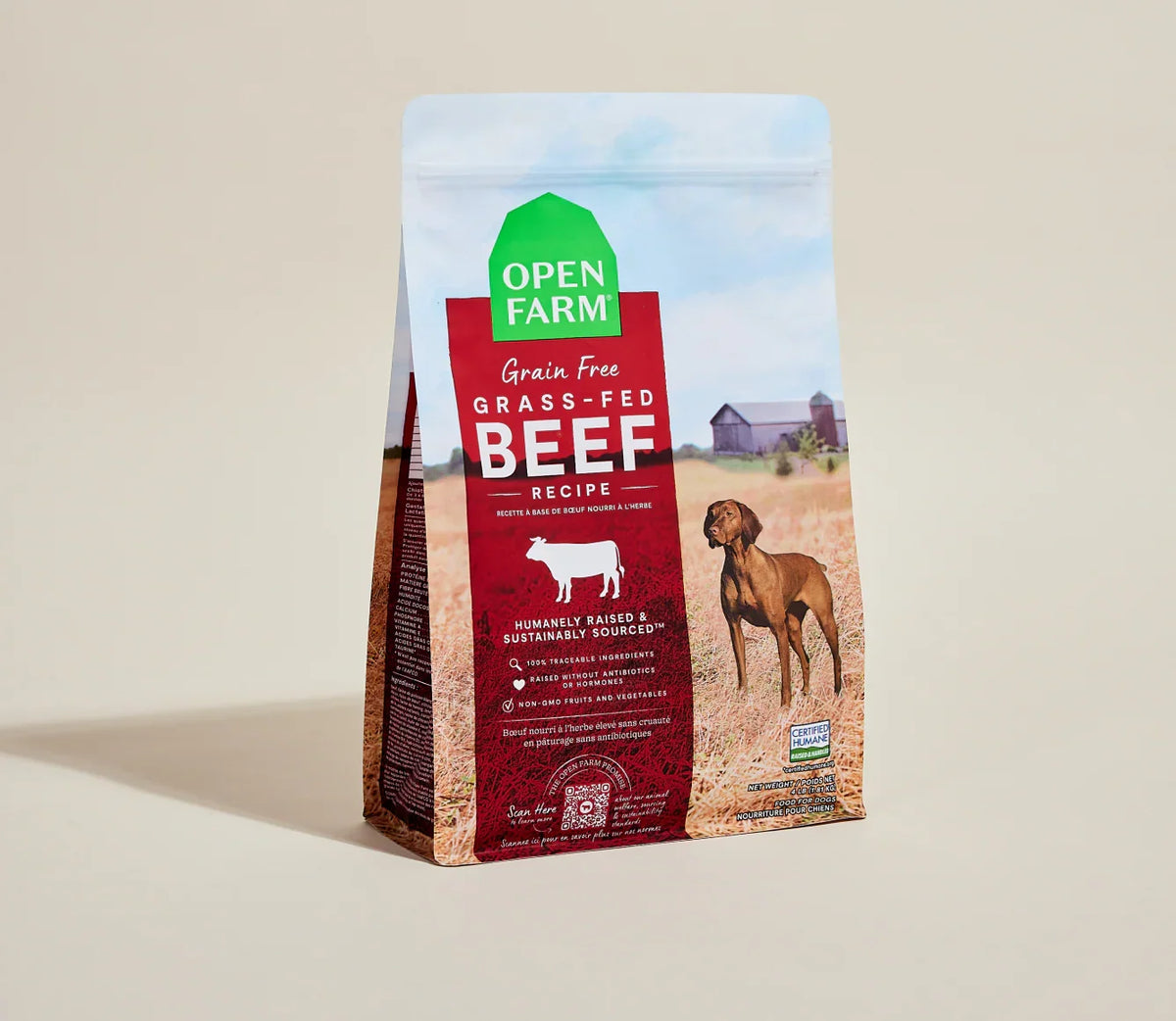 Open Farm | 無穀物草飼牛肉配方狗乾糧 22lb