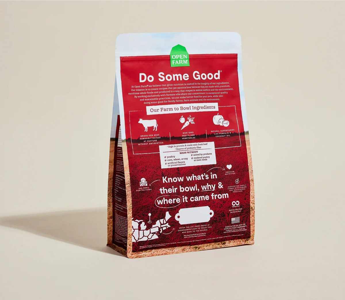 Open Farm | 無穀物草飼牛肉配方狗乾糧 4lb