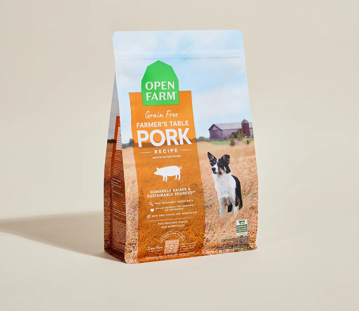 Open Farm | 無穀物豚肉蔬菜配方狗乾糧 11lb