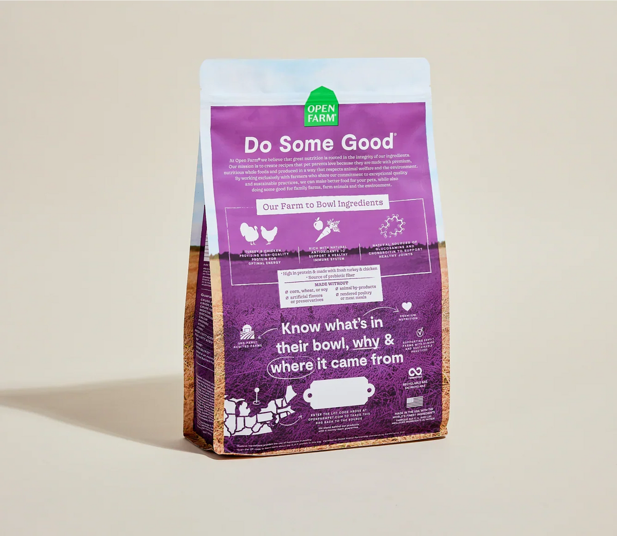 Open Farm | 無穀物火雞走地雞肉老犬狗乾糧 4lb