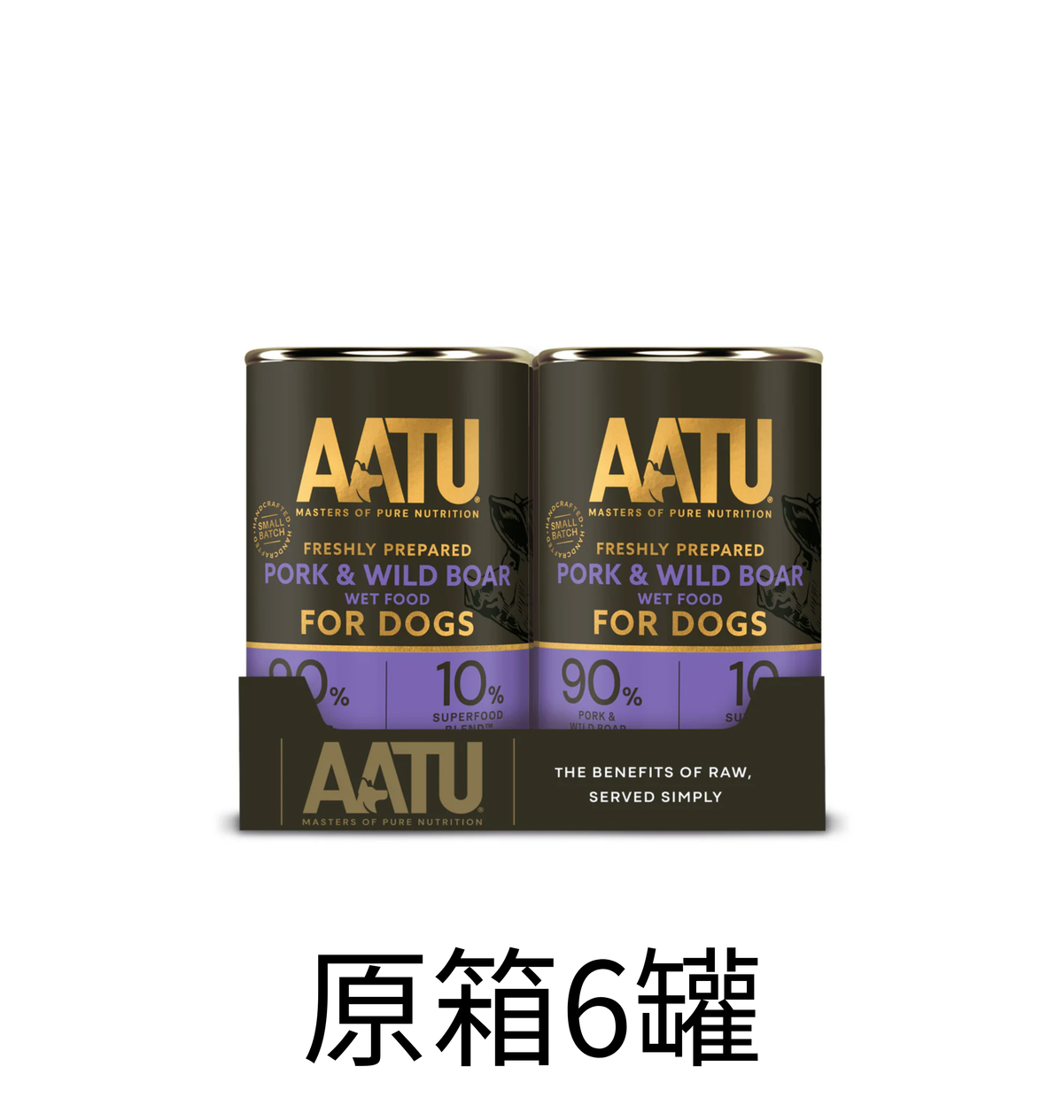 AATU | 豬肉+野豬主食狗罐頭 400g 原箱（6罐）