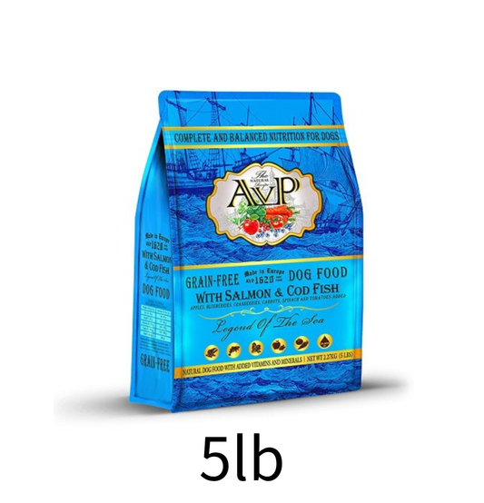 AVP | 無穀物三文魚鱈魚全犬狗乾糧 5lb
