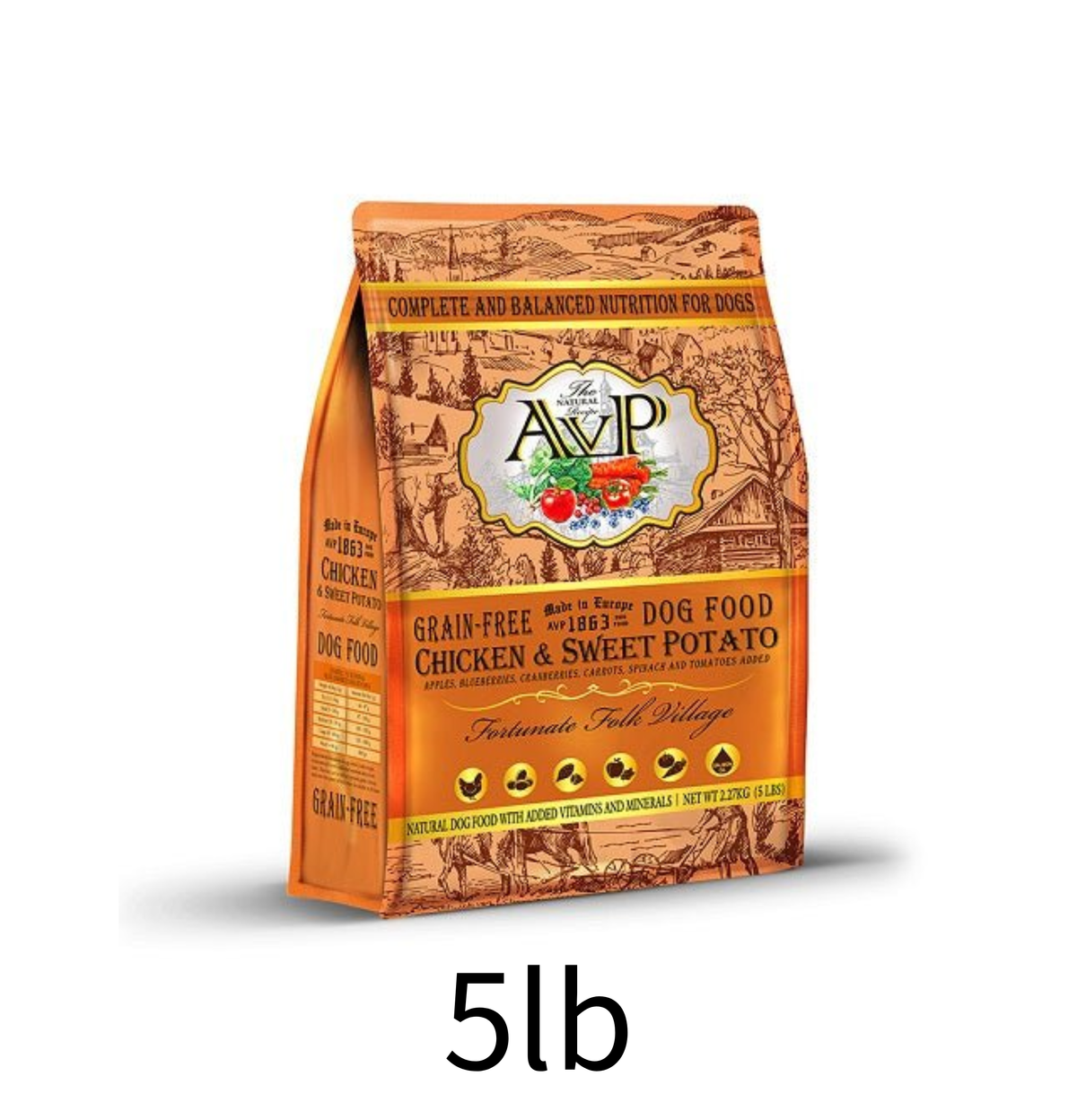 AVP | 無穀物雞肉+甜薯全犬狗乾糧 5lb