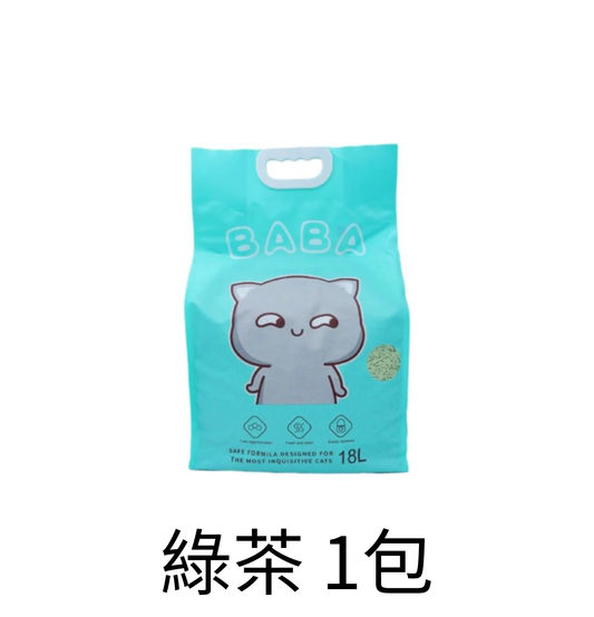 BABA | 豆腐貓砂 18L - 綠茶 x1包