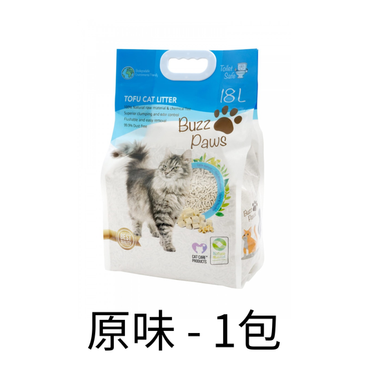 Buzz Paws | 豆腐貓砂 - 原味 18L - 1包