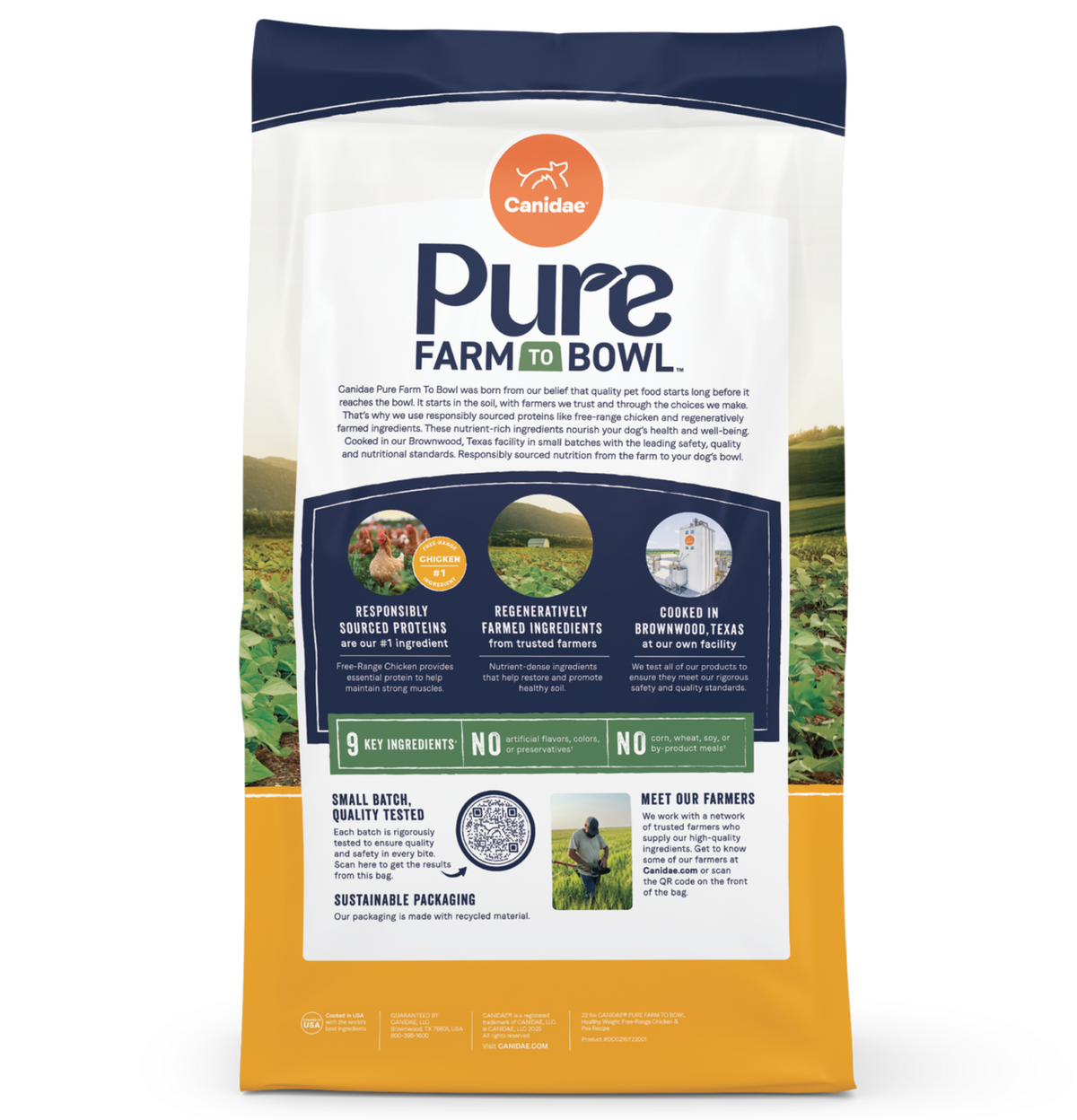 Canidae | Pure 無穀物無穀物體重控制配方 (雞肉&豌豆)狗乾糧 22lb