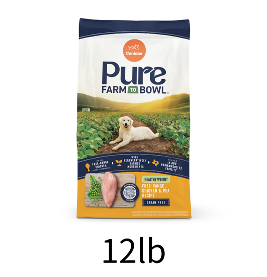 Canidae | Pure 無穀物無穀物體重控制配方 (雞肉&豌豆)狗乾糧 12lb