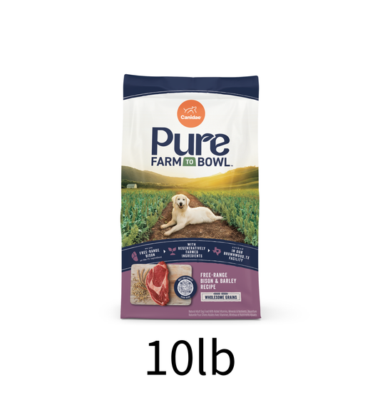 Canidae | Pure 無穀物陸地成犬配方 - 美洲野牛 + 小扁豆 + 紅蘿蔔狗乾糧 10lb