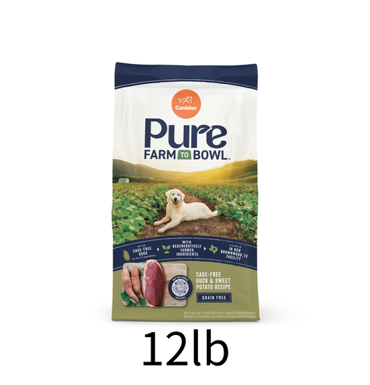 Canidae | Pure 無穀物天際成犬配方 (鴨肉&甜薯)狗乾糧 4lb x3