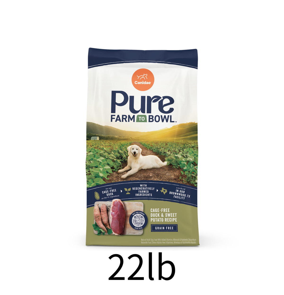 Canidae | Pure 無穀物天際成犬配方 (鴨肉&甜薯)狗乾糧 22lb