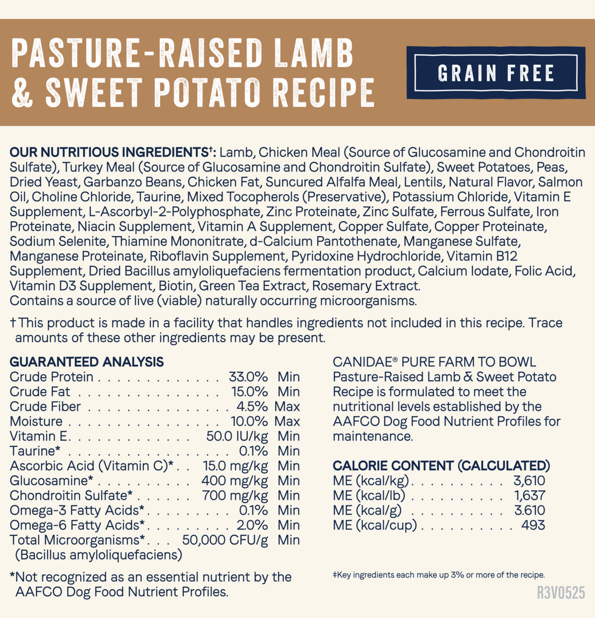 Canidae | Pure 無穀物元素成犬配方 (羊肉&甜薯)狗乾糧 4lb