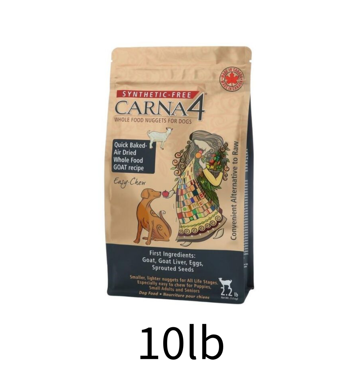 Carna4 | 無穀物山羊小型犬狗乾糧 - 10lb