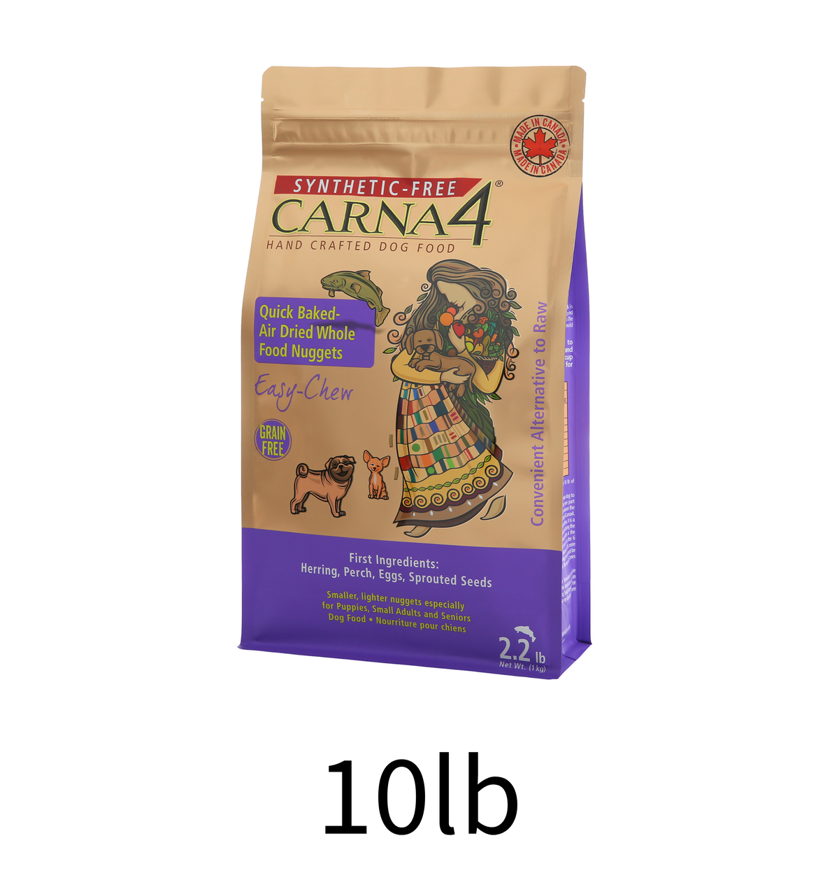 Carna4 | 無穀物鯡魚小型犬狗乾糧 - 10lb