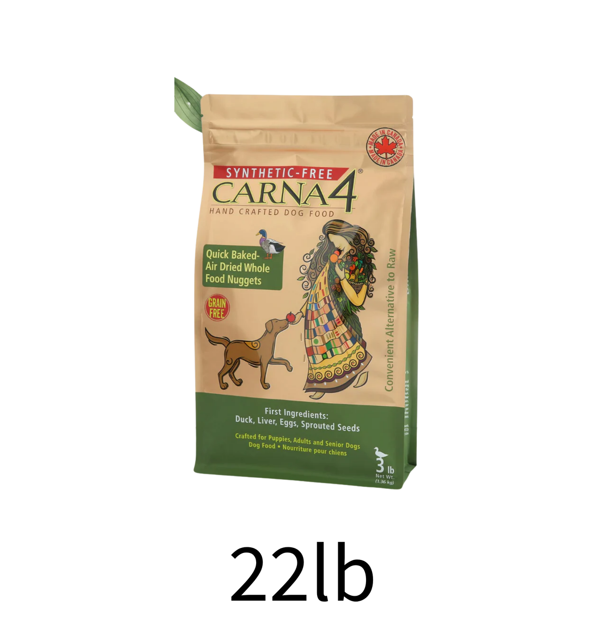Carna4 | 無穀物鴨肉全犬狗乾糧 - 22lb