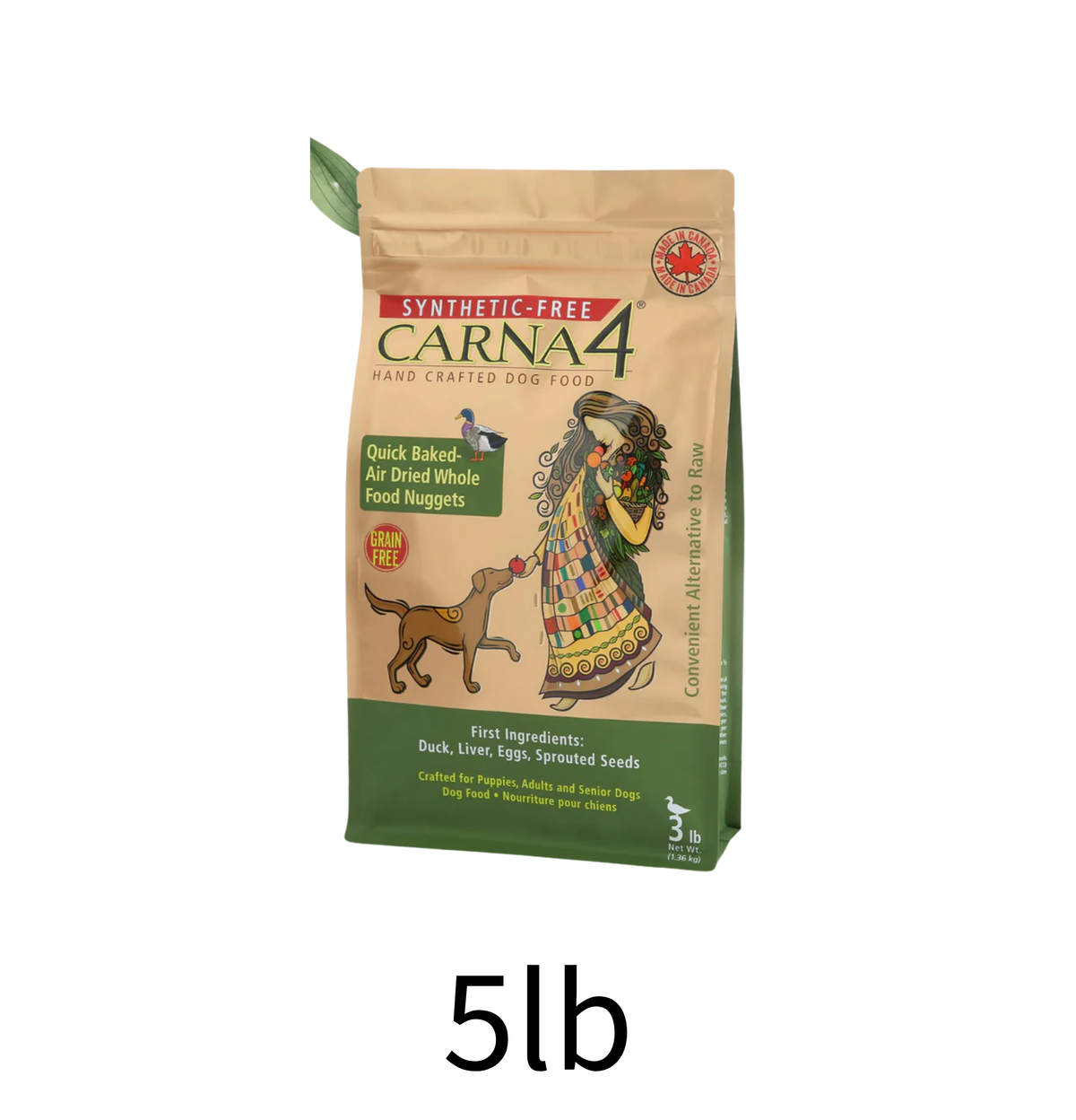 Carna4 | 無穀物鴨肉全犬狗乾糧 - 5lb