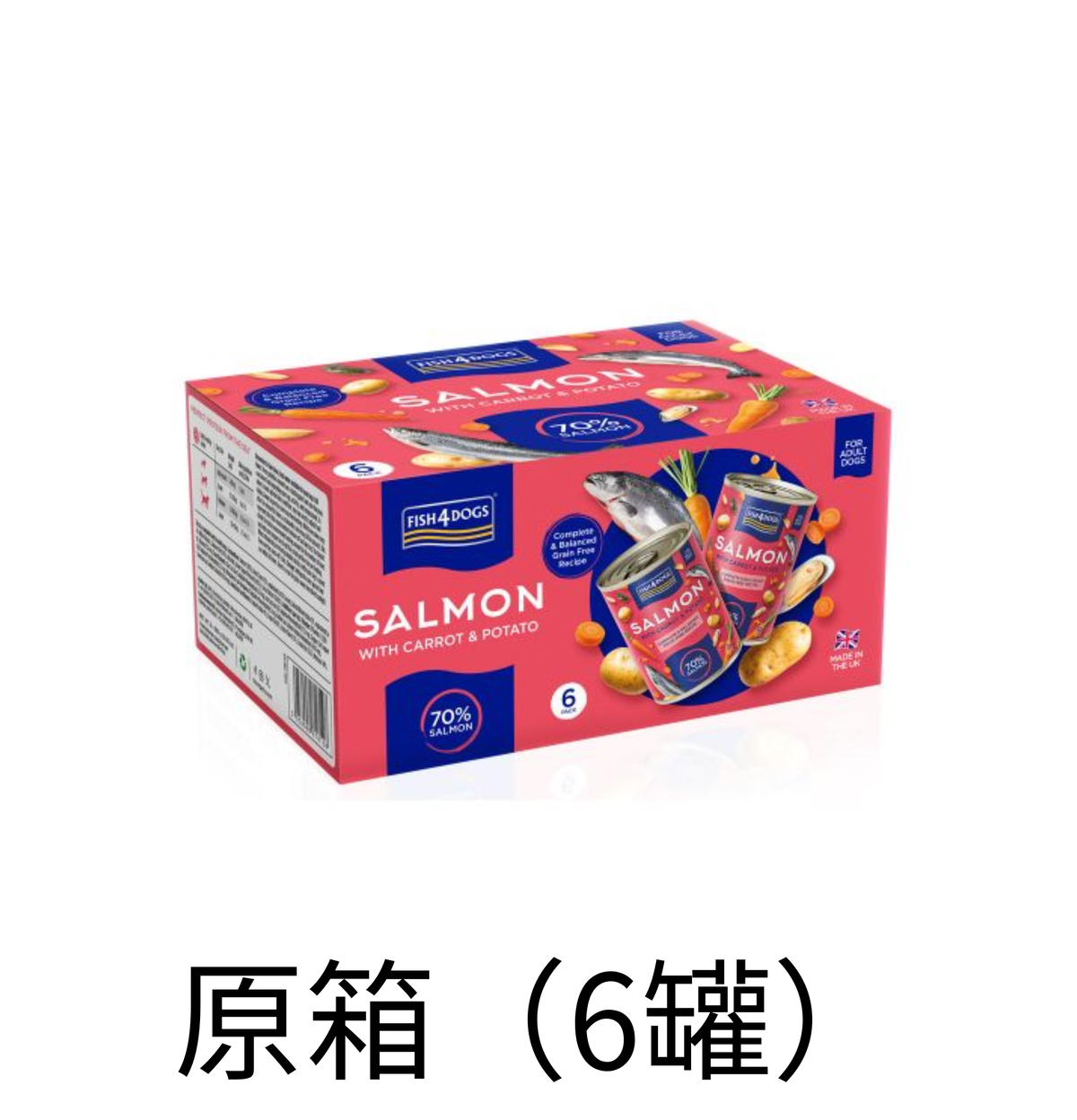 Fish4Dogs | 全配方三文魚主食狗罐頭 395g - 原箱（6罐）