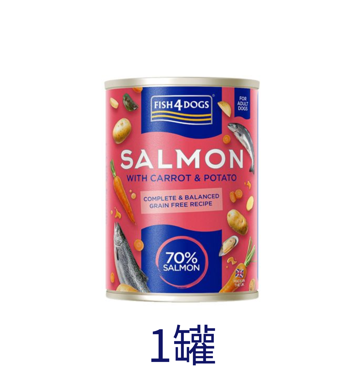 Fish4Dogs | 全配方三文魚主食狗罐頭 395g - 1罐