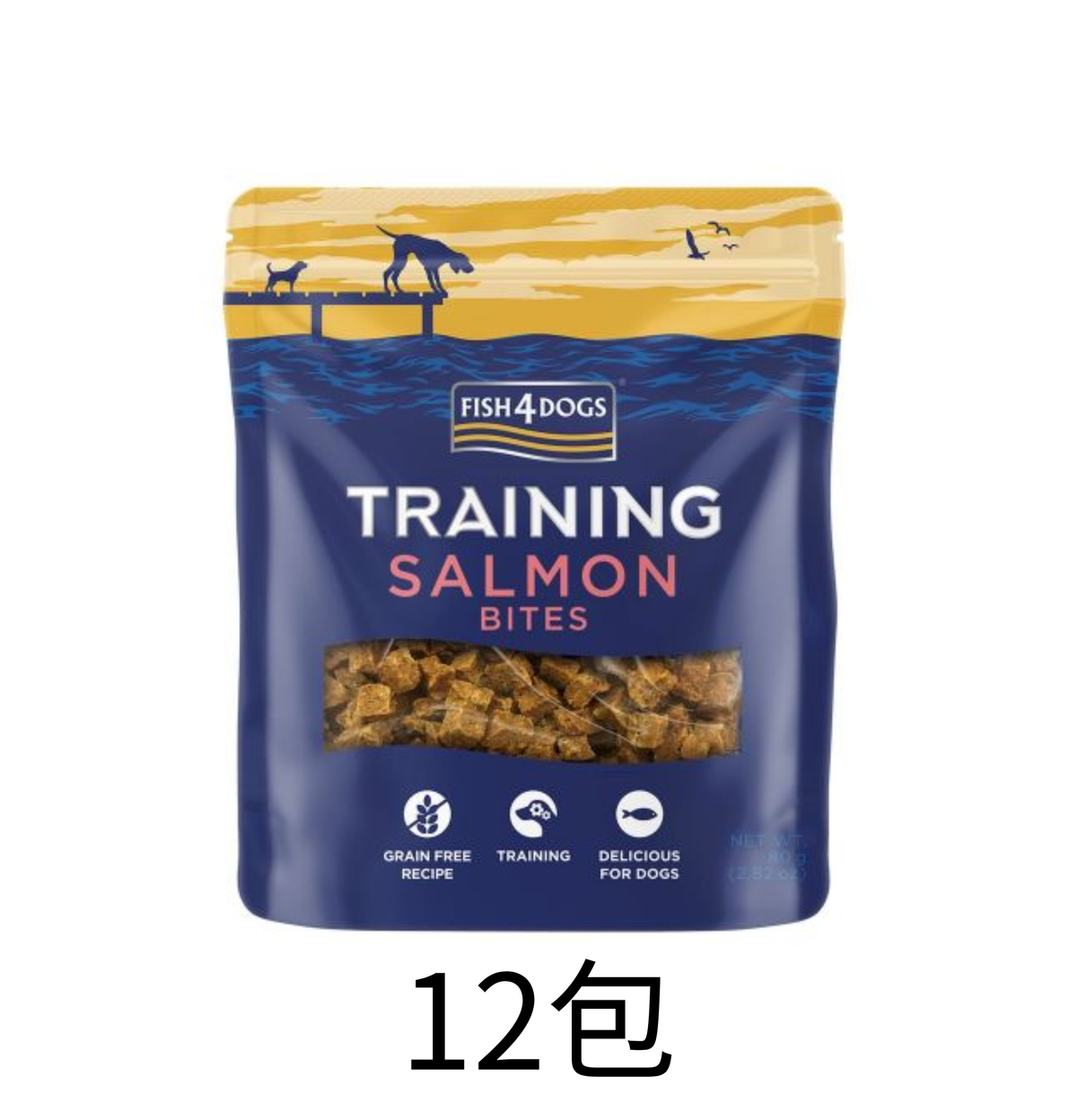 Fish4Dogs | 純三文魚訓練小食 80g - Lantau Pet