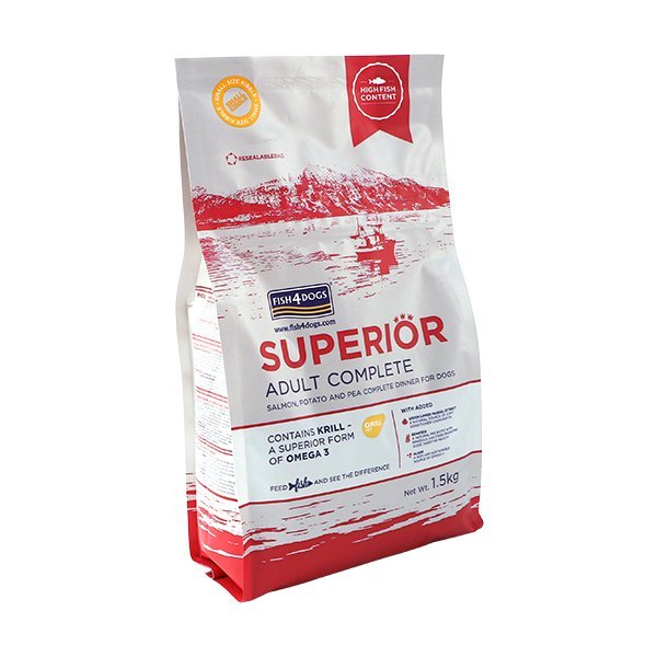 Fish4Dogs | Superior 海洋升級無穀物系列三文魚狗乾糧 - 細粒 1.5kg