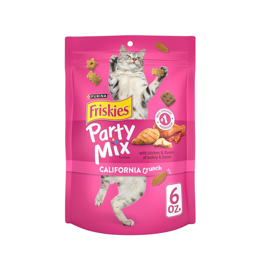 Friskies | Party Mix 貓小食 - 火雞及煙肉口味 6oz - 原箱6包