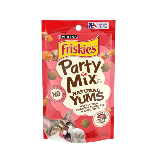 Friskies | Party Mix 天然貓小食 - 三文魚口味 2.1oz - 原箱10包