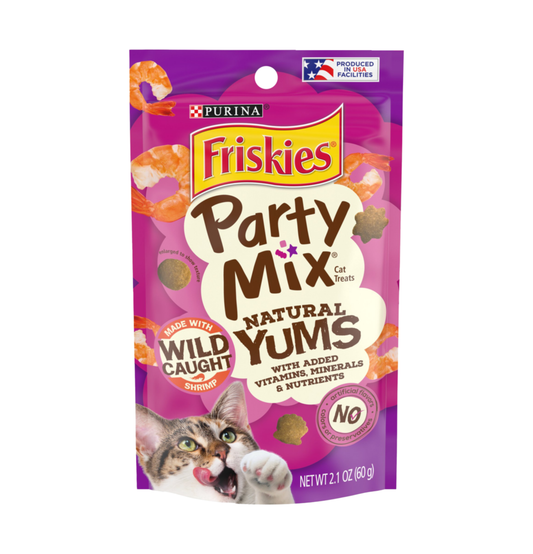 Friskies | Party Mix 天然貓小食 - 野生蝦肉口味 2.1oz - 原箱10包