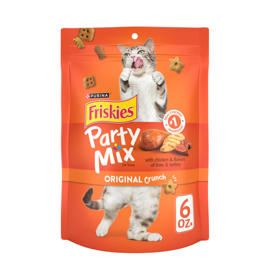 Friskies | Party Mix 貓小食 - 雞肝及火雞口味 6oz - 原箱6包