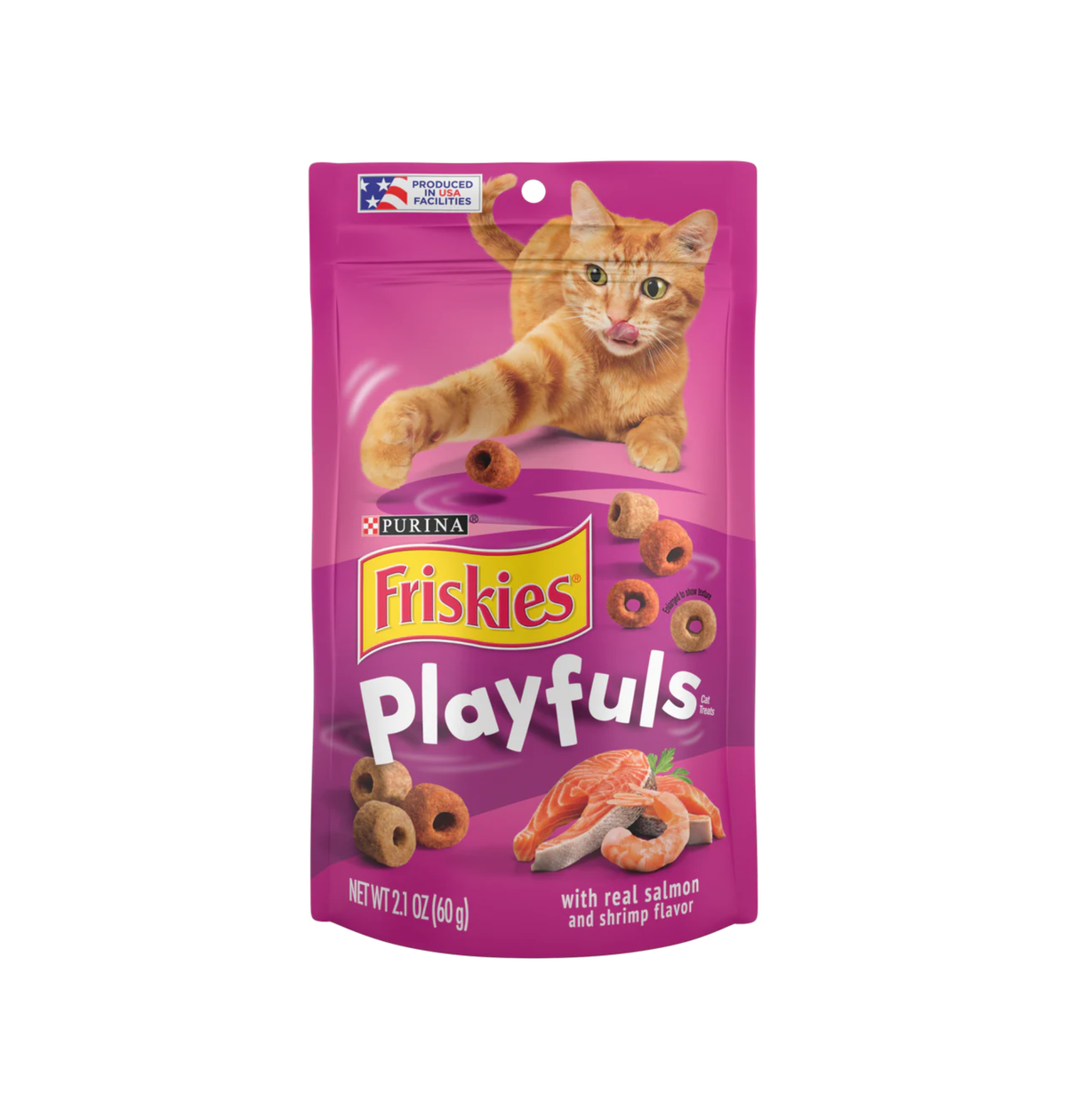 Friskies | Party Mix Playfuls 貓小食 - 三文魚及蝦口味 2.1oz - 原箱10包
