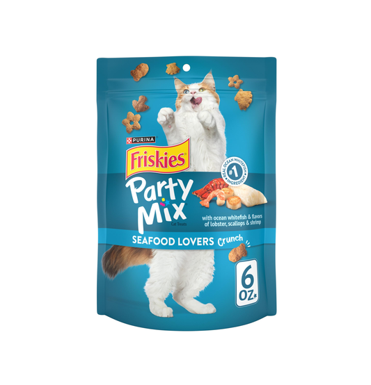 Friskies | Party Mix 貓小食 - 海鮮口味 6oz - 原箱6包