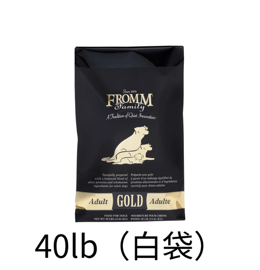 Fromm Gold | 雞+鴨+羊+魚成犬狗乾糧 40lb（白袋）