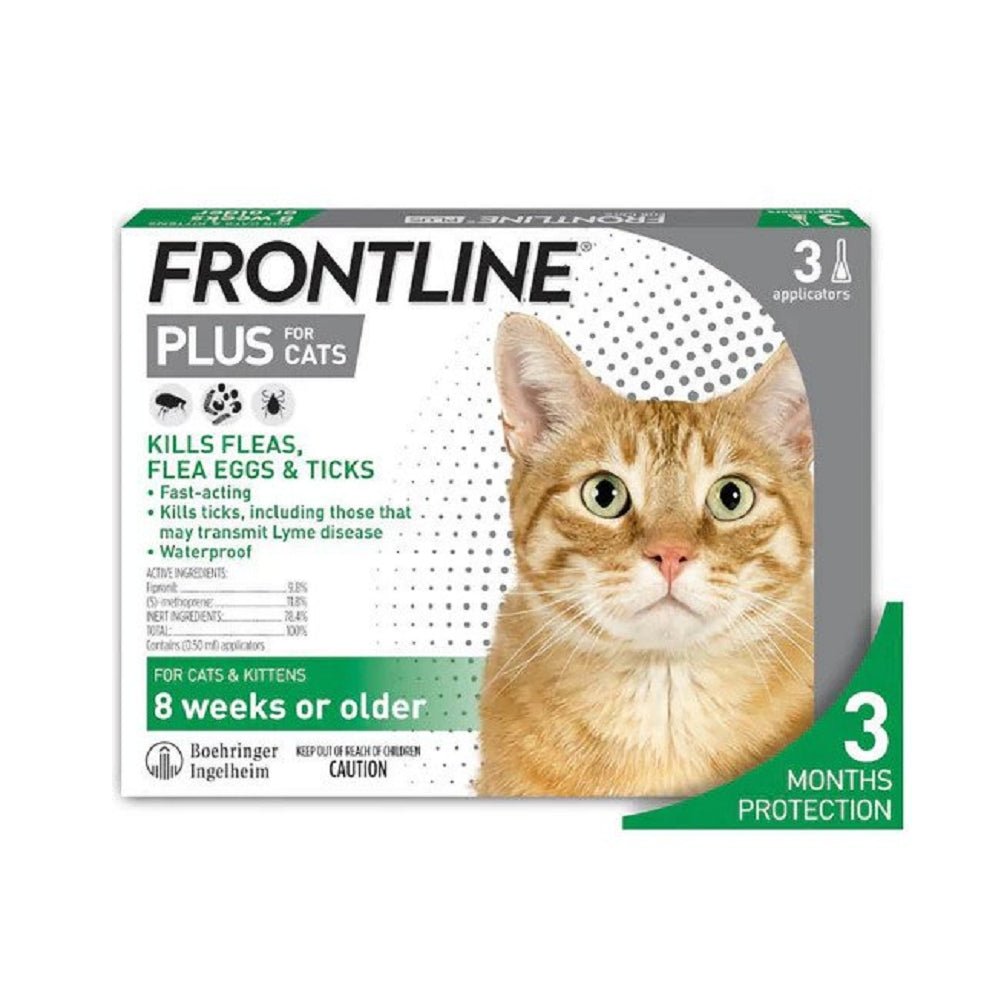 Frontline Plus | 殺蚤除牛蜱藥水 1盒3支 (貓適用) - Lantau Pet