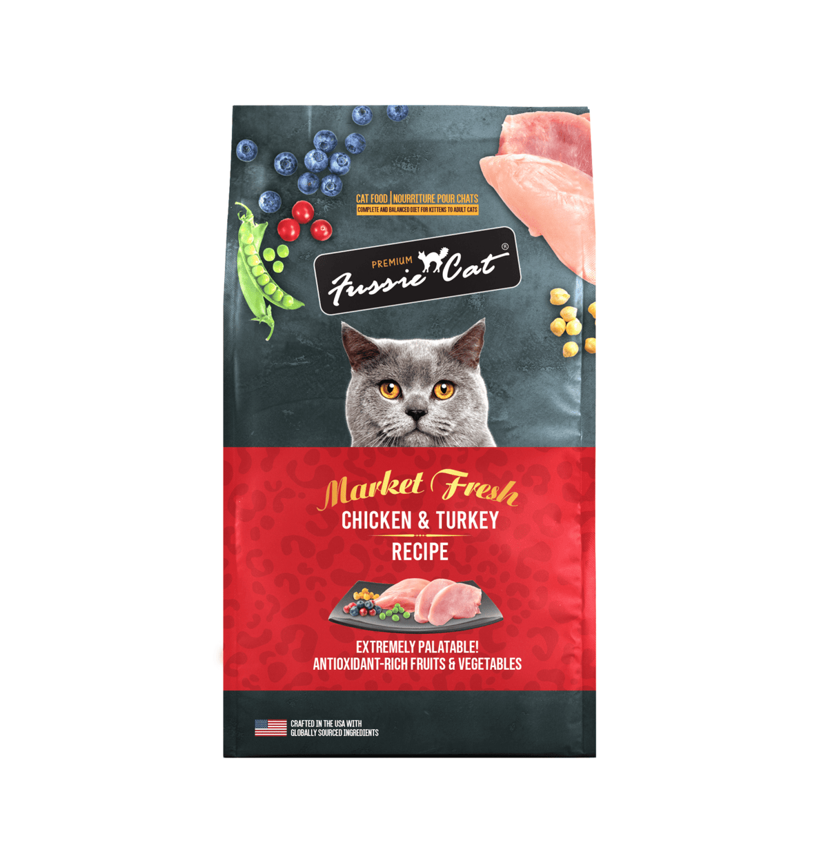 Fussie Cat | 無穀物雞肉+火雞貓乾糧 3.5lb