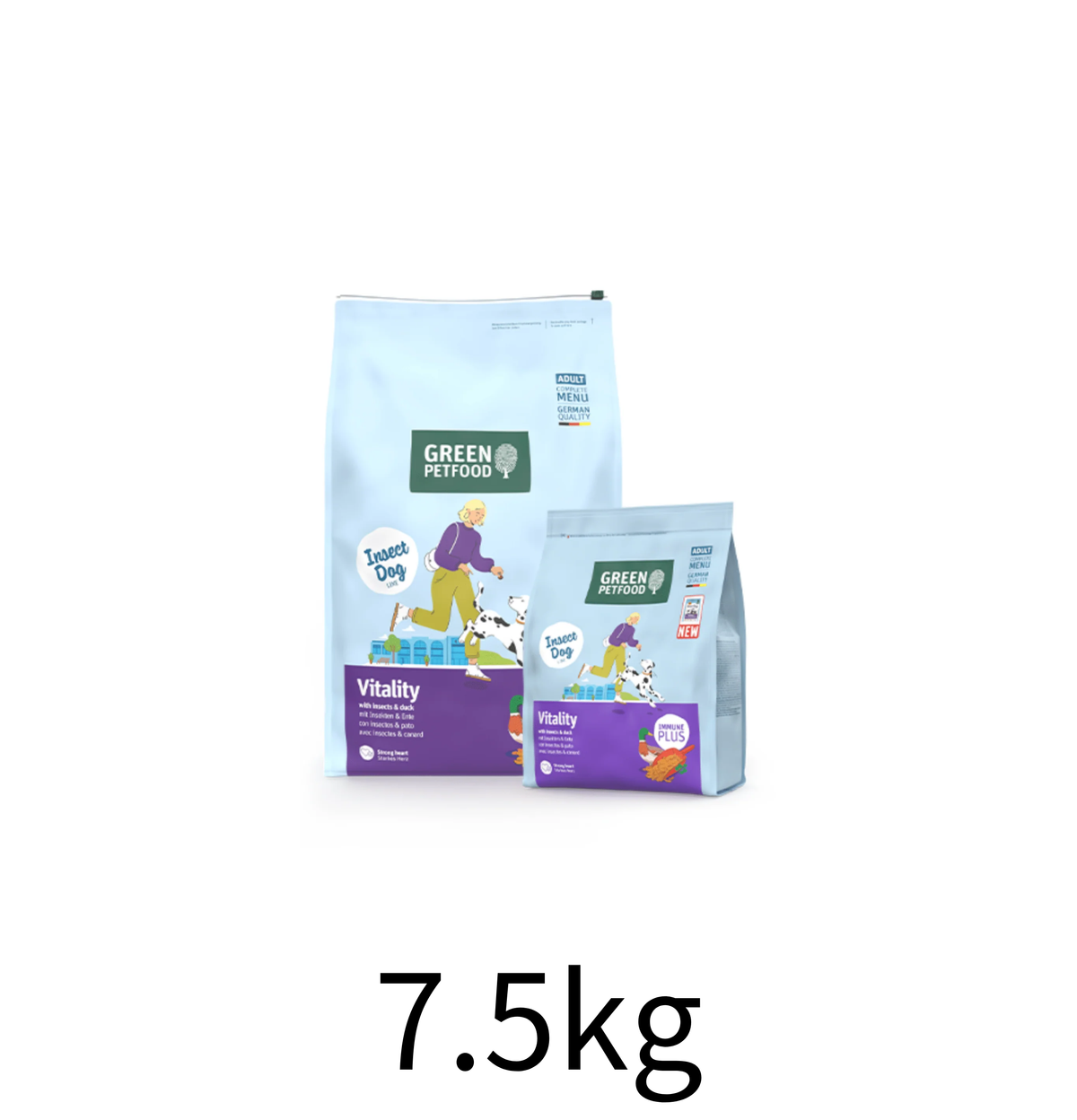 Green PetFood | InsectDog Vitality 體重管理/老犬防敏 (昆蟲+鴨肉蛋白) 狗乾糧 7.5kg - Lantau Pet