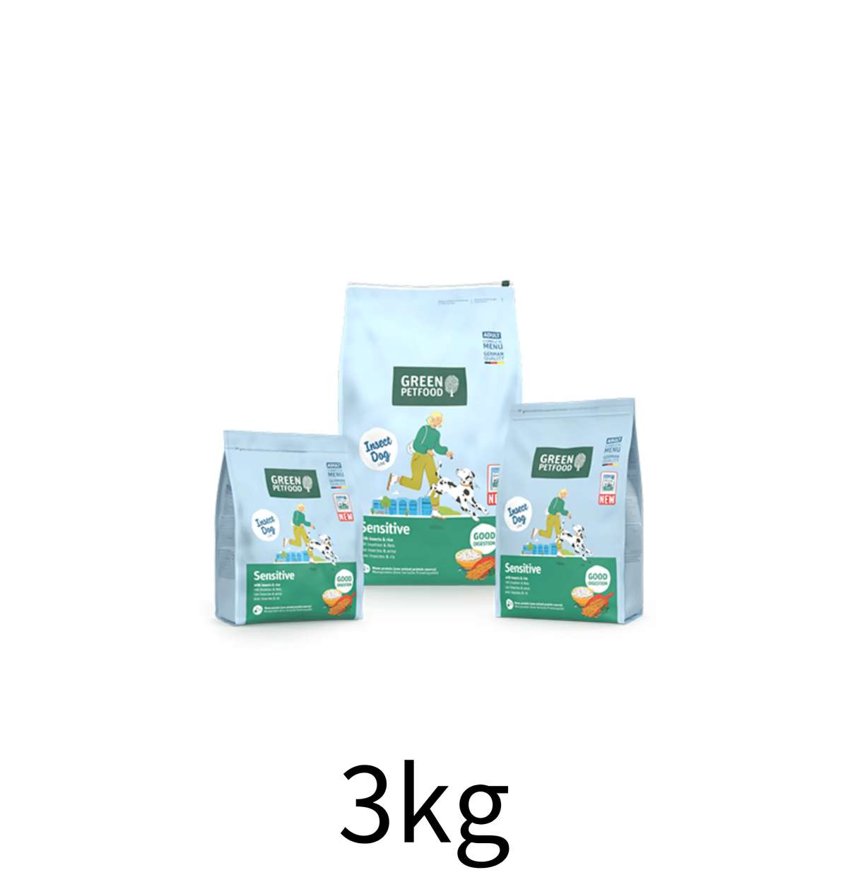 Green PetFood | InsectDog Sensitive 無穀物蟲製防腸胃過敏 (腸胃及皮膚防敏)狗乾糧 3kg - Lantau Pet